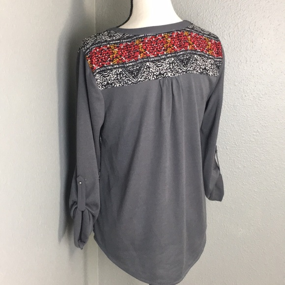 Black Rainn Mixed Media Top - Picture 3 of 5